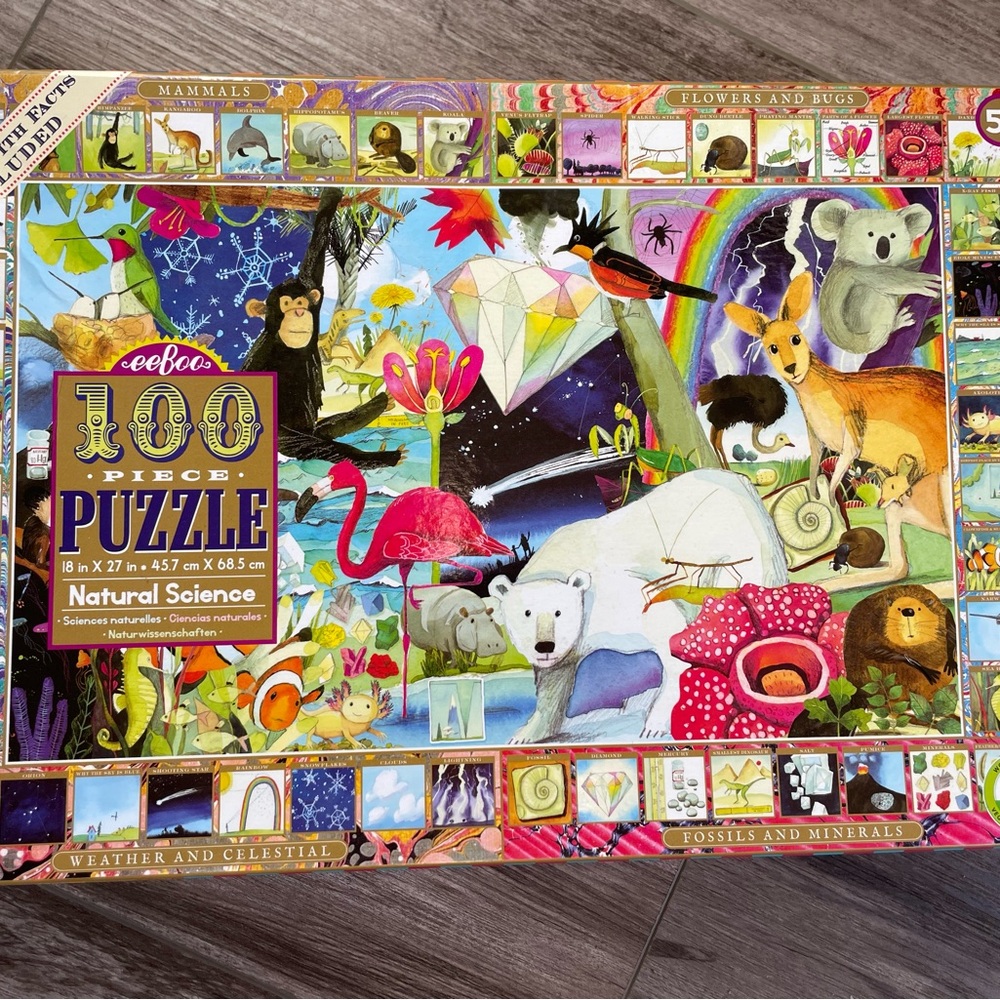 eeBoo Natural Science 100 Piece Puzzle - Multicolor
